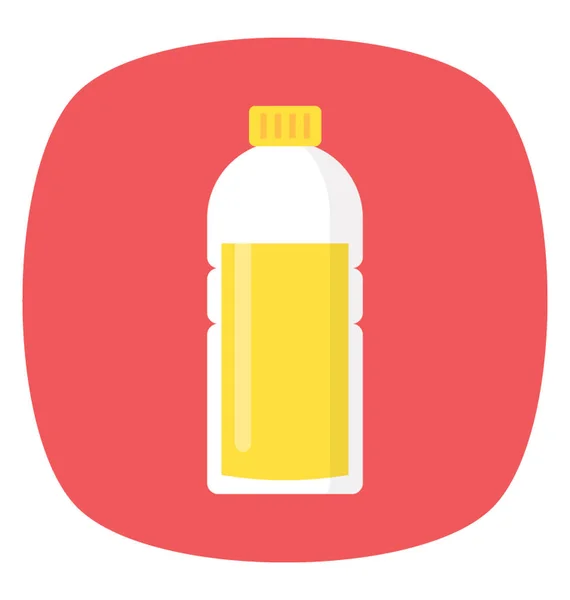 Flat Icon Design Juice Bottle — Stock Vector