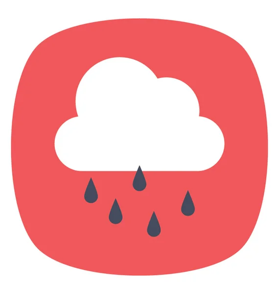 Dešťové Mraky Kapkami Deště Deštivé Počasí — Stockový vektor