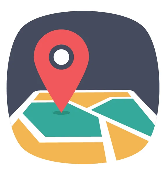Mapa Com Ponteiros Localização Mostrando Locais Mapa —  Vetores de Stock