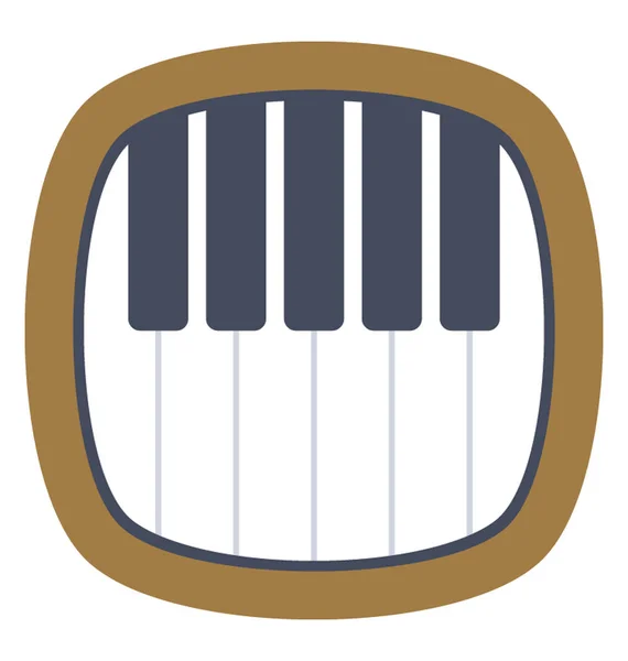 Musikinstrument Piano Tangentbord Icin Design — Stock vektor