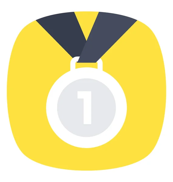 Médaille Réussite Avec Sur Elle Montre Premier Placement — Image vectorielle