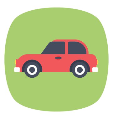 Düz simgesi tasarım sedan araba