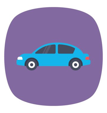 Düz simgesi tasarım hatchback otomobil