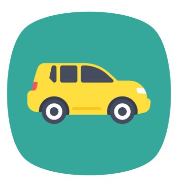 Düz simgesi tasarım hatchback otomobil