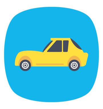 En küçük otomobil mikro araba düz simgesi tasarım