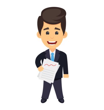 Düz simgesi iş analisti, profesyonel veri bilim adamı