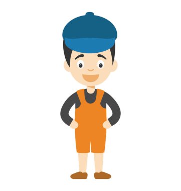 Sevimli çizgi çocuk giyen şapka 