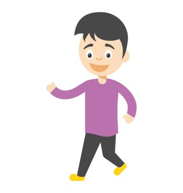 Karakter karikatür çocuğun