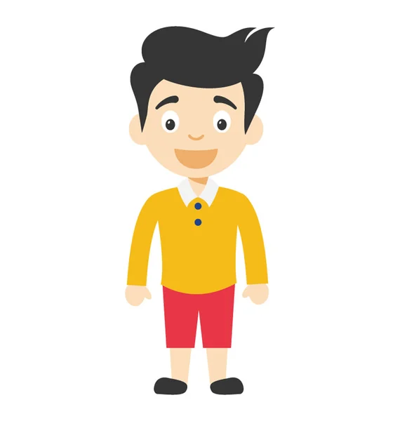 Desenhos Animados Personagem Menino Animado —  Vetores de Stock