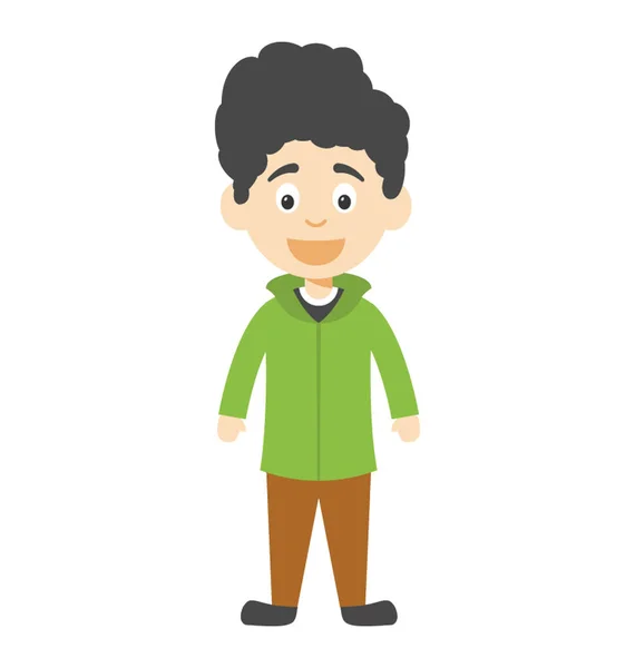 Personaje Dibujos Animados Niño Animado — Vector de stock