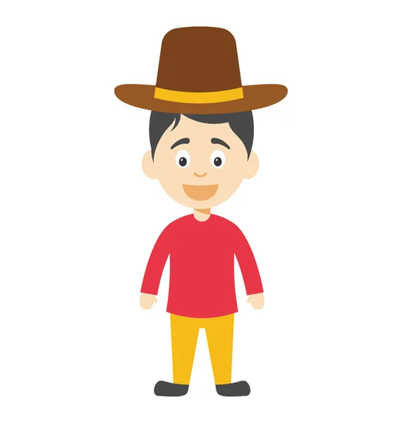 Pequeño Personaje Caballero Dibujos Animados — Vector de stock