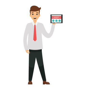 İşadamı App düz simgesi için övdü