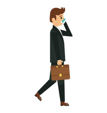 smartphone üzerinde konuşan işadamı 