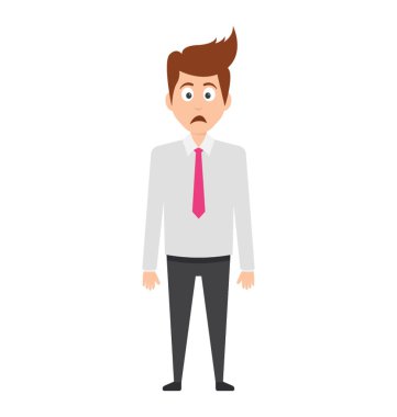 Depresyon bir genç iş profesyonel ayakta