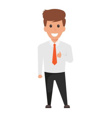 Jest kendini getirerek vererek mutlu bir ruh hali içinde ofis müdürü