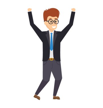 Burada kalmış dayanılmaz bir örnek Yöneticisi elle bir kazanan el hareketi