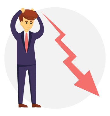 Bu düz simgesi kayıp işadamı kavramı temsil eder. 