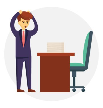 İş yükü nedeniyle hayal kırıklığına işadamı 