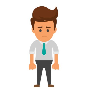 Depresyon bir genç iş profesyonel ayakta 