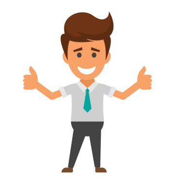 Kazanan bir hareketle hareket mutlu bir iş adamı .