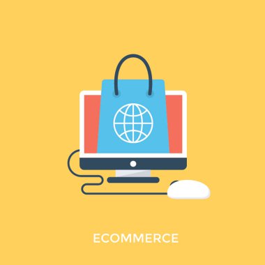 Online satın alma ve internet bağlantısı, e ticaret Web sitesi simge satış