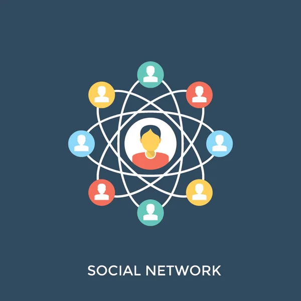 Utilisateur Connecté Autres Liens Réseau Social — Image vectorielle