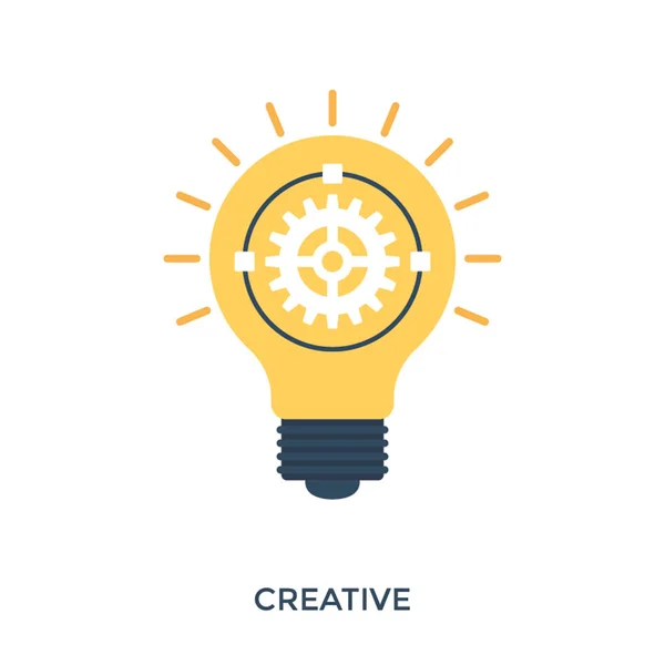 Ein Rädchen Der Glühbirne Zeigt Kreatives Ideenkonzept — Stockvektor