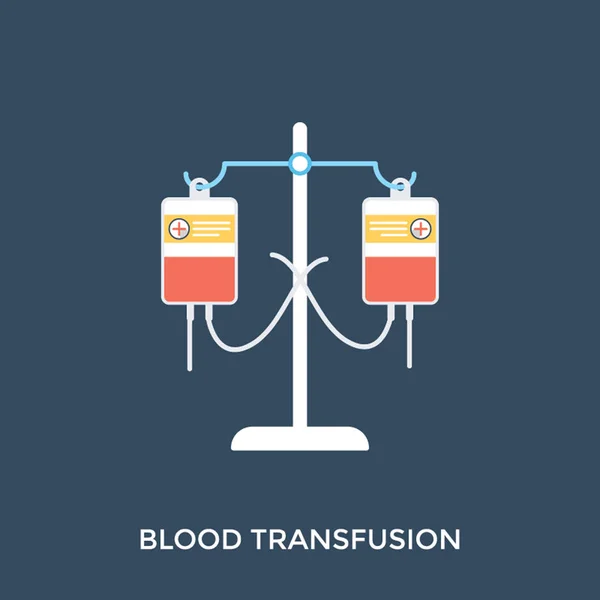 Kantong Darah Untuk Terapi Transfusi Intravena - Stok Vektor