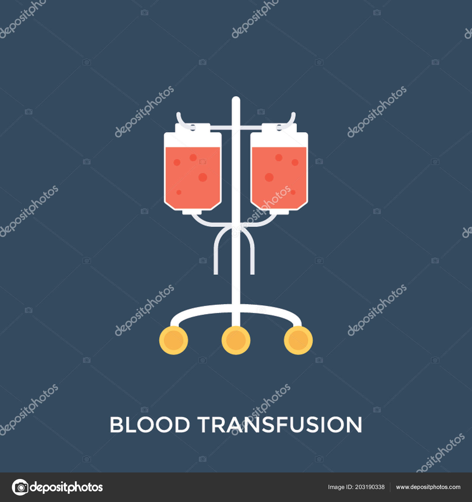 Blood Bag Intravenous Transfusion Therapy Stock Vector Image by
