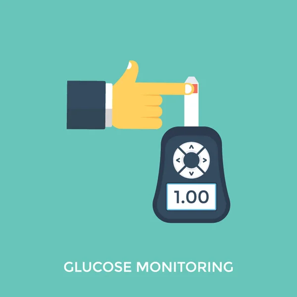 Instrumento Médico Chamado Monitor Glicose Sangue — Vetor de Stock