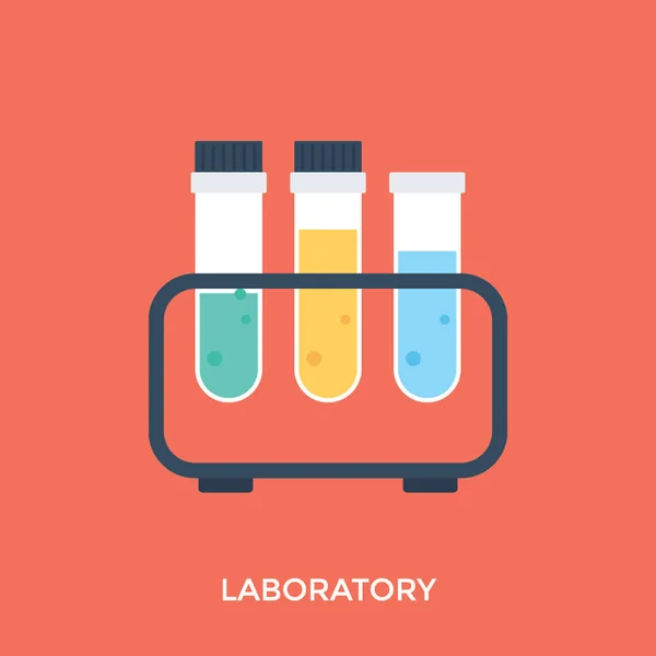 Een Stand Van Laboratorium Glazen Reageerbuizen — Stockvector