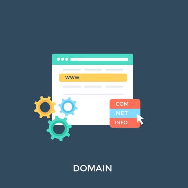 Etki alanı kavramı temsil eden Web sitesi trendleri ile çalışan Web sitelerinin gösteren bir simge.