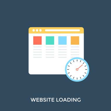 Web sitesi saat görüntü ile website yük zaman kavramı temsil eden sistemde gösterilen bir simge 