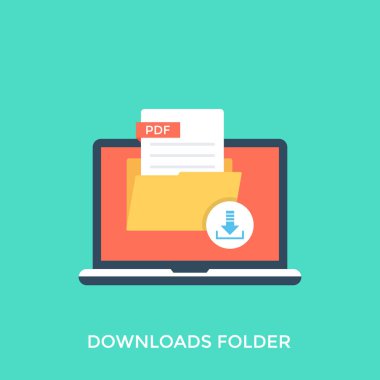 Downloads ağıl fikir tasvir pdf dosyaları içeren bir klasör olan masaüstü ekran gösteren bir simge kurtardı. 