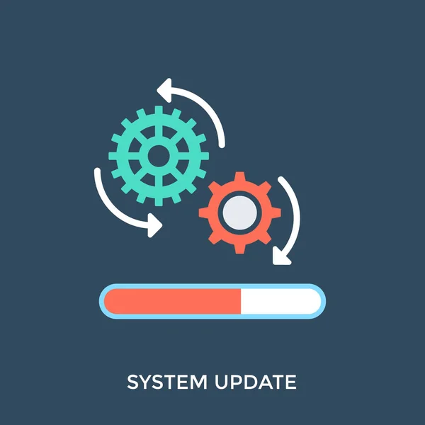 Ikon Med Systemgear Med Opdatering Pile Der Repræsenterer Processen Med – Stock-vektor
