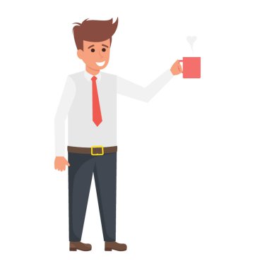 Kahve molası işadamı bardağı götürüyor