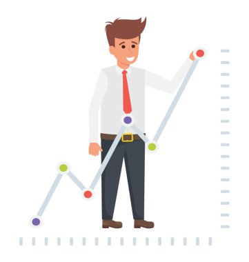 Bir başarı ok ve kariyer ilerleme simgeleyen işadamı