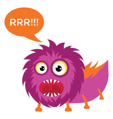 Ürkütücü bir hayvan canavar ile birden fazla ayak ürkütücü bir bakışla çığlık