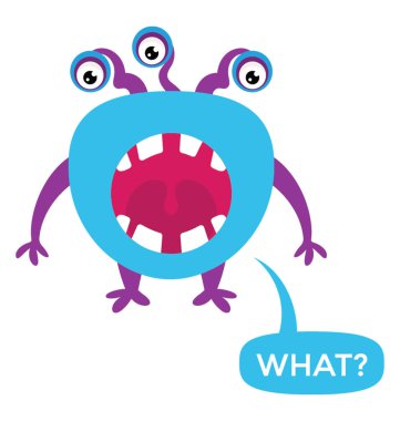 Bir gremlin trol çizgi film karakteri sırıtarak ve gülüyor  