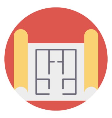 Bir teknik resim veya mimari planı planı olduğunu 