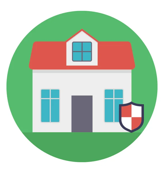 Diseño Icono Casa Con Escudo Seguridad Seguridad Hogar — Vector de stock