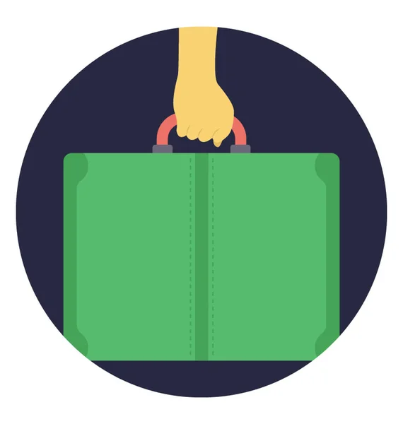 Eine Bürohülle Portfolio Tasche Flaches Icon Image — Stockvektor