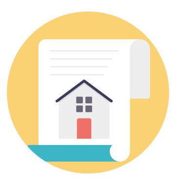 Bir ev özelliği sözleşme gösteren bir belge yazdırma 