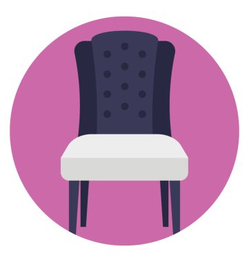 Ahşap sandalye düz simgesi tasarım resim