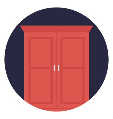 Modern ahşap dolap, düz simgesi tasarım iç