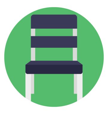 Ahşap sandalye düz simgesi tasarım resim