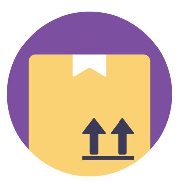 Dağıtım paketi, lojistik kavramı düz tasarım 