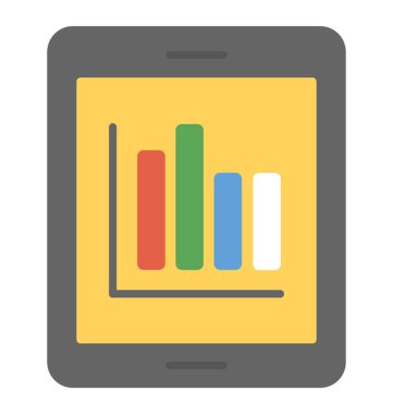 Hareket eden telefon ile grafik ekran üzerinde 