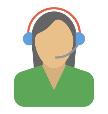 Bir kadın avatar müşteri temsilcisi 