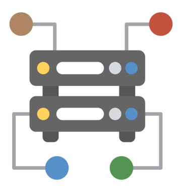 Bir sunucu isteklerini işler ve bir ağ bağlantısı üzerinden, sunucu ağ veri sunar 